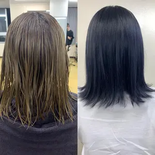 ミディアム カラー ヘアアレンジ くすみミルクティー／ ブラウン🪡TOWAのヘアスタイル