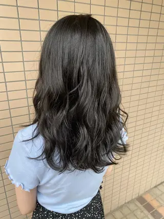 セミロング カラー 赤み消し韓国ヘア レイヤー縮毛🤍渡邉のヘアスタイル