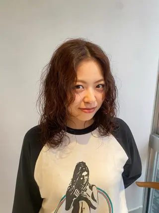 ミディアム パーマ まつ毛パーマ 🫧kaede🫧のマツエク・マツパデザイン