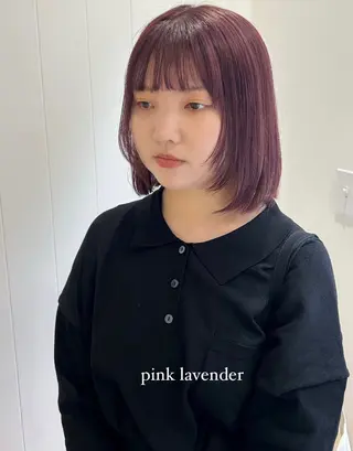 セミロング カラー 顔周りレイヤー 🎀マリノのヘアスタイル