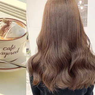 ロング レイヤー×グレージュ /ピンク🩷mioのヘアスタイル