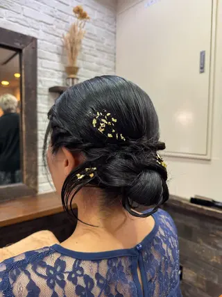 ロング ヘアアレンジ タン ユカのヘアスタイル