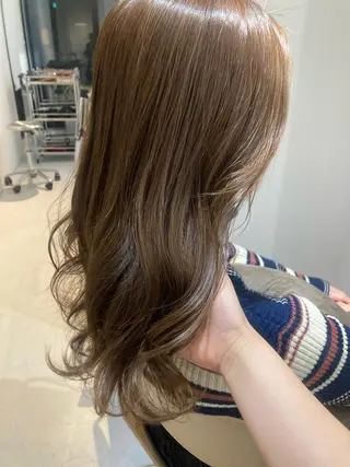 セミロング ✨色持ちの良い艶 カラー✨蟹江真世のヘアスタイル