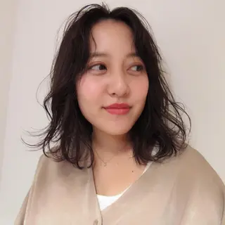 ミディアム カラー 韓国hair ·͜· watanabeのヘアスタイル