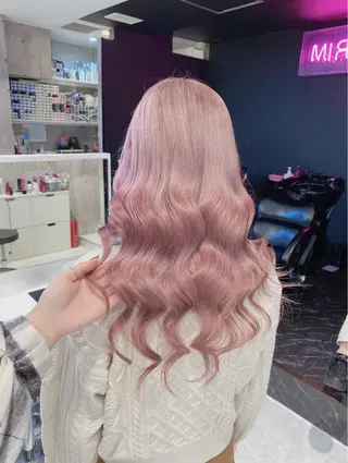 セミロング カラー 【美髪ハイトーン】 髪質改善/大和🎀のヘアスタイル