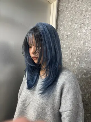 ミディアム カラー cinq所属・ハイトーン/ラベンダ ー/ユイナ🪄のヘアスタイル