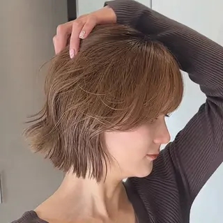 ショート カラー 原宿/ボブ/髪質 改善/レイヤー/優希のヘアスタイル