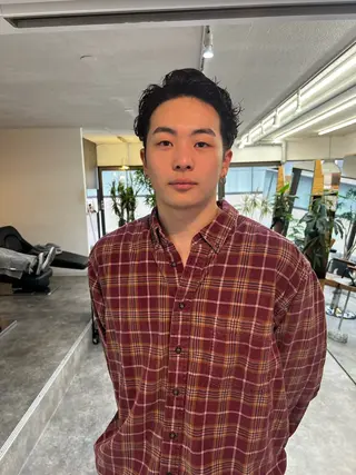 パーマ メンズ nishido ハイライト/海外ヘアのヘアスタイル