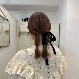 ロング ヘアアレンジ 透明感カラー、 アレンジ/miyuのヘアスタイル