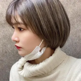 ショート カラー 縮毛/ショート/ ボブ/レイヤー/小原のヘアスタイル