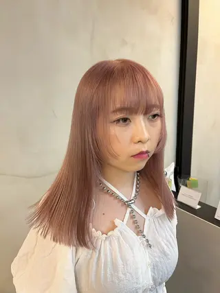 セミロング カラー miyu /レイヤー/ブリーチのヘアスタイル