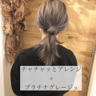 ミディアム カラー テトネ タカシのヘアスタイル