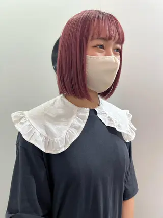 ショート カラー ヘアアレンジ 🧨ブリーチー×ボブ レイヤー💎じゅえるのヘアスタイル