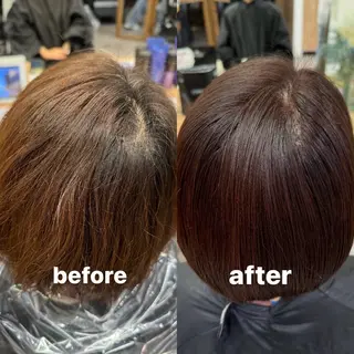 ショート カラー 縮毛矯正/艶髪カラー ヘアアレンジ/ひふみのヘアスタイル