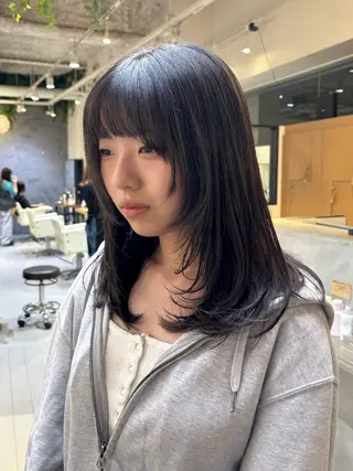 セミロング MASHU Grandvase所属・めい/透明感カラー /似合わせカットのヘアスタイル