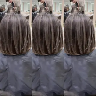 ミディアム カラー LUSTRE クロサワのヘアスタイル