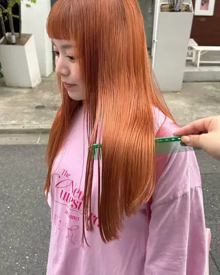 ロング カラー オリーブ/縮毛♡ Natsuno🩰のヘアスタイル