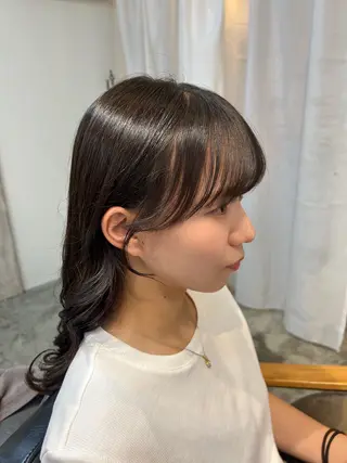 ロング 顔周りカット ピンク カラー♡りりのヘアスタイル