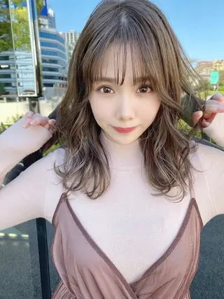 カラー 艶カラー/赤み消しカ ラー/yukiのヘアスタイル