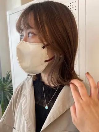 ミディアム ナカジ🌸ロブ/ボブ /前髪🌸のヘアスタイル