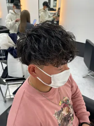 ショート パーマ メンズ 𝐑𝐲𝐮𝐤𝐢 【店長】ALEAPのヘアスタイル