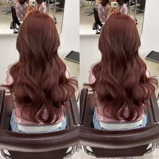ロング カラー パーマ キッズ 透明感カラー×艶矯正 カット特化/さくらのヘアスタイル