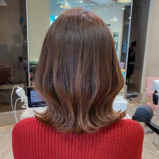 ミディアム On所属・顔まわりカット🌟 くびれヘア/寺門遥輝のヘアスタイル