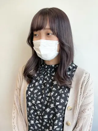 セミロング カラー 岩戸 新のヘアスタイル