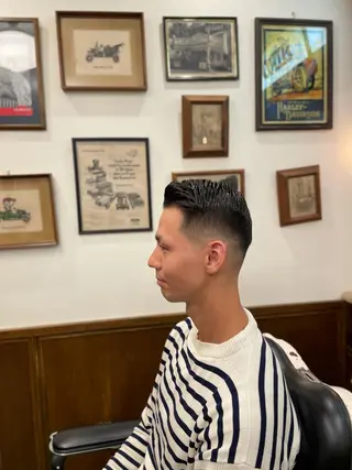 ショート カラー パーマ メンズ カット指名No1漆原 聡のヘアスタイル