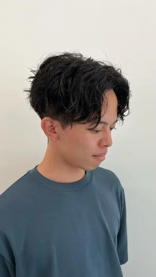 ショート パーマ メンズ 🏆メンズヘア特化 🥇代表りんぺーのヘアスタイル