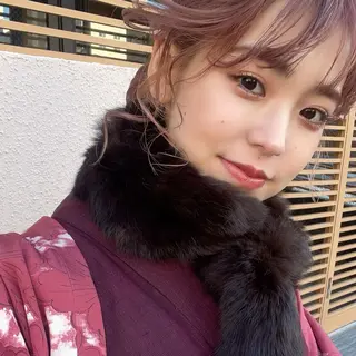 セミロング カラー ヘアアレンジ 【柔らか透明感✨/ 似合せ前髪】大石葉月のヘアスタイル