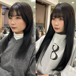 ロング カラー MOE🐈‍⬛🎀 エクステ/ワンホンのヘアスタイル