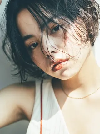 ミディアム パーマ ❤️ショートカット ・顔周りカット❤️のヘアスタイル