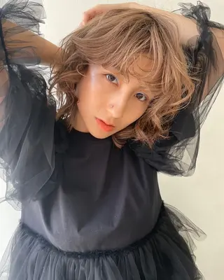 ミディアム カラー 加藤 こゆきのヘアスタイル