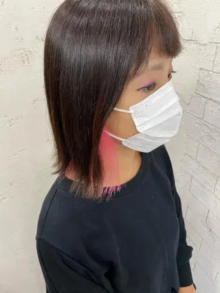 ミディアム カラー ホワイト/店長/カラ ー講師/錦糸町/岩崎のヘアスタイル