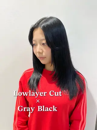 ミディアム カラー 髪質改善絹髪質感TR レイヤーカット/熊澤のヘアスタイル