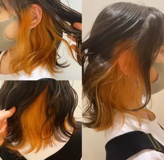 ミディアム ブリーチなしWカラー 🎀韓国ヘア/amiのヘアスタイル