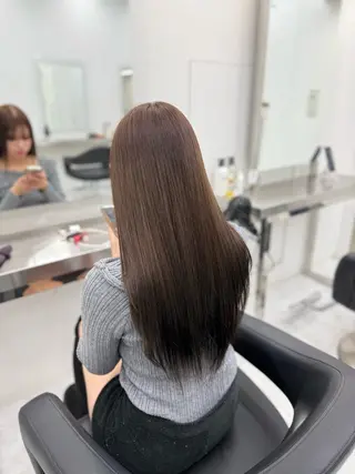 ロング カラー 中韓レイヤー/ ブラウン🤎はやとのヘアスタイル