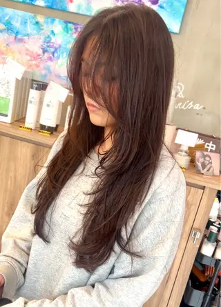 ロング ブリーチ/ストレート ダブルカラーtetoのヘアスタイル