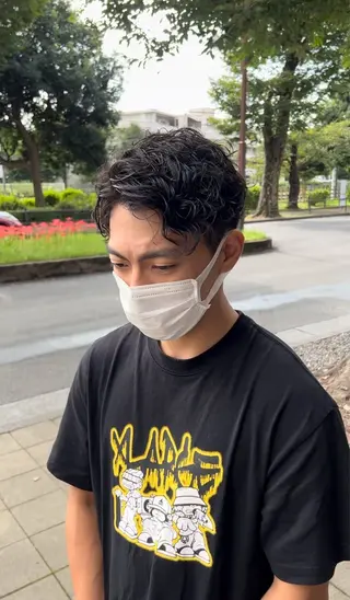 ショート パーマ メンズ メンズパーマ⚜️ 角花ひろゆきのヘアスタイル