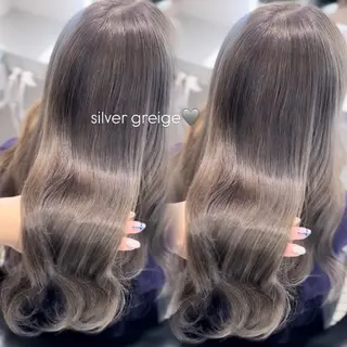 ロング ハイトーン/ミルク ティー🤍reinaのヘアスタイル