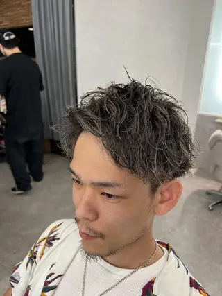 ショート パーマ Lond luce心斎橋所属・🍀小川大輔🍀 ボブ/ブリーチ🥇のヘアスタイル