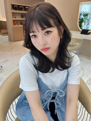 ミディアム 髪質改善/透明感カラ ー/みほのヘアスタイル