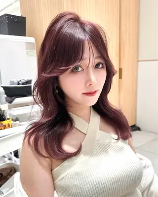 ミディアム カラー 🇰🇷韓国風くびれ ヘア🇰🇷中村優大のヘアスタイル