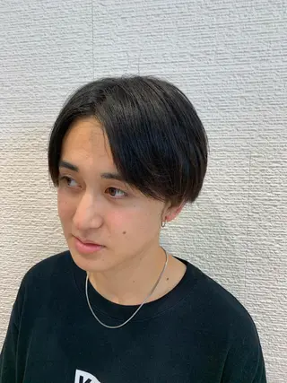 ミディアム メンズ 【メンズ縮毛矯正】 田中秀斗のヘアスタイル