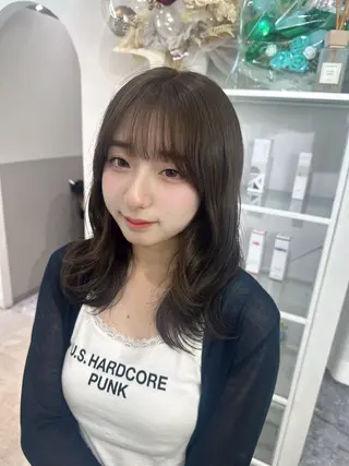 セミロング カラー 🪞個室サロン/韓国 艶髪/keito🪞のヘアスタイル