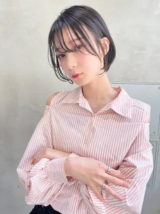 ミディアム カラー MUSASHI ブリーチカラー◎のヘアスタイル