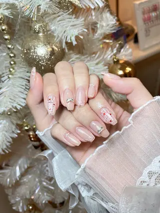 ネイル 23時まで❤︎韓国、 ワンホンネイルのネイルデザイン