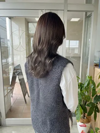 セミロング 荒川泰輝/オリーブ カラー/透明感カラーのヘアスタイル