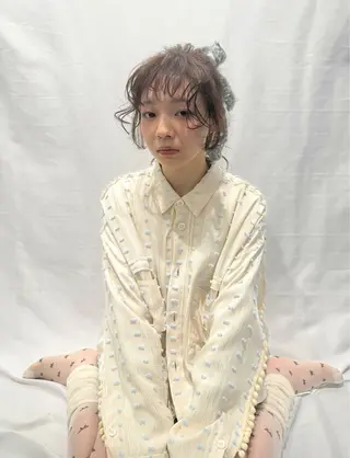 ロング パーマ 山田 裕介のヘアスタイル